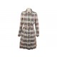 MANTEAU BURBERRY TRENCH MOTIF TARTAN CHECK CEINTURE L 42 COTON BEIGE COAT 2980€