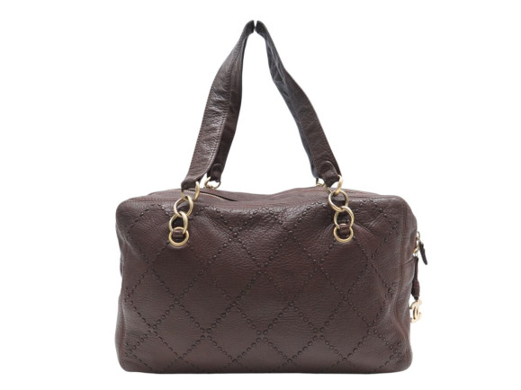 sac a main chanel bowling cuir wild stiching