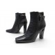 CHAUSSURES BOTTINES LOUIS VUITTON ANKLE BOOTS 38 EN CUIR IRISE NOIR SHOES 1400€