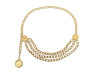 ceinture chanel chaine a 3 rangs medaillon logo cc t
