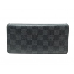 NEUF PORTEFEUILLE LOUIS VUITTON BRAZZA N62665 TOILE DAMIER GRAPHITE WALLET 590€