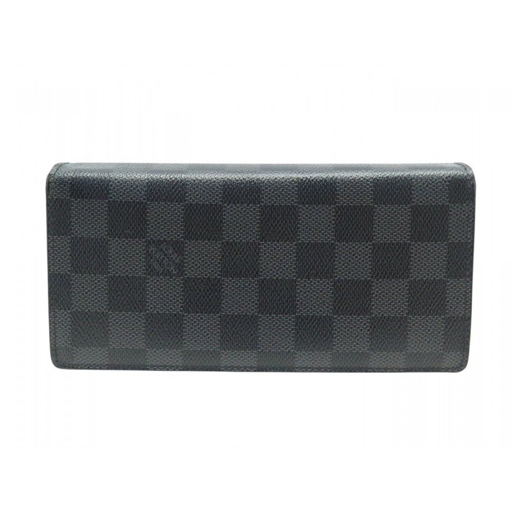 NEUF PORTEFEUILLE LOUIS VUITTON BRAZZA N62665 TOILE DAMIER GRAPHITE WALLET 590€