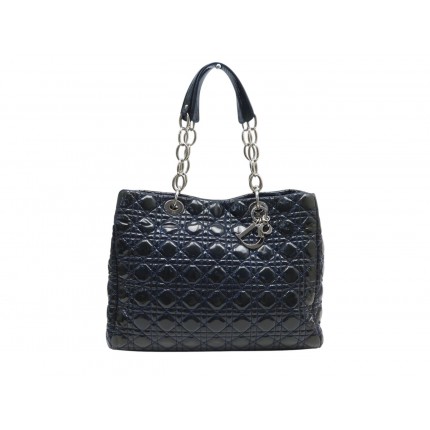 NEUF SAC A MAIN CHRISTIAN DIOR LADY SOFT MO4330QMR CUIR CANNAGE VERNIS BAG 3900€