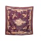 FOULARD HERMES LA MARE AUX CANARDS DUCHESNE CARRE EN SOIE BORDEAUX SILK SCARF