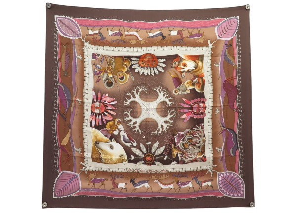 foulard hermes la vie du grand nord a. honore carre 90