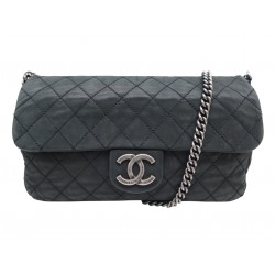 SAC A MAIN CHANEL JUMBO SINGLE FLAP RABAT CC CHAINE RUTHENIUM LOGO CC BAG 7900€