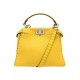 NEUF SAC A MAIN FENDI PEEKABOO MINI 8BN244 CUIR JAUNE BANDOULIERE BAG 4000€