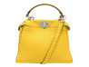 sac a main fendi peekaboo mini 8bn244 cuir jaune
