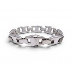 VINTAGE BRACELET HERMES CASSIOPEE 17.7 CM EN ARGENT MASSIF 925 66GR SILVER STRAP
