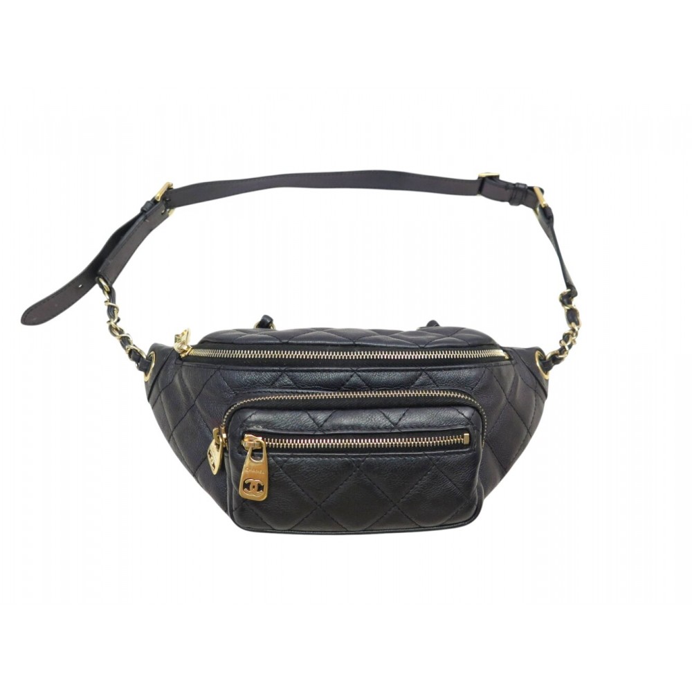 SAC CEINTURE CHANEL BANANE CUIR CAVIAR MATELASSE BANDOULIERE BUMBAG BELT 6000€
