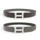NEUF CEINTURE HERMES BOUCLE H 32 ACIER BROSSE T95 LIEN REVERSIBLE CUIR BELT 815€