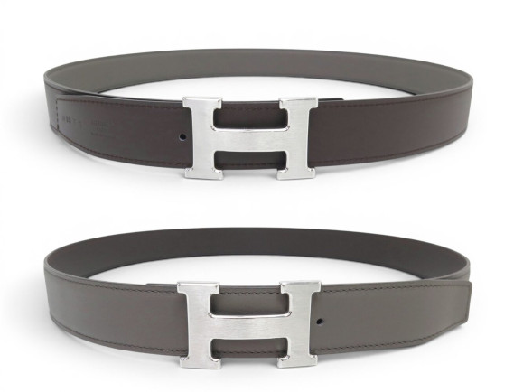ceinture hermes boucle h 32 acier brosse t95 lien