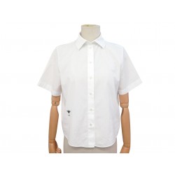 CHEMISE CHRISTIAN DIOR BLOUSE COURTE BOUTTONNEE 111B61A3356 S 36 COTON TOP 980€