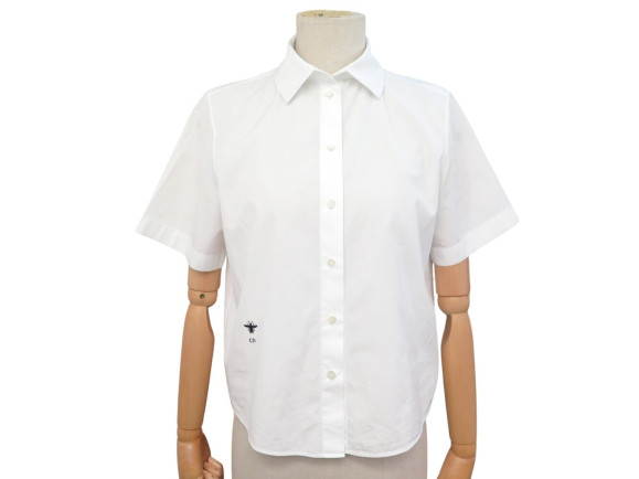 chemise christian dior blouse courte bouttonnee