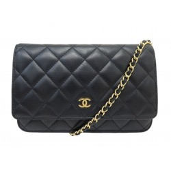 SAC A MAIN CHANEL WALLET ON CHAIN O-MINI A33814 EN CUIR MATELASSE WOC BAG 4100€