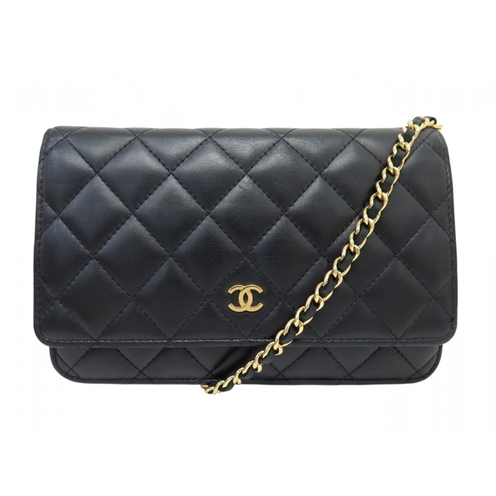 SAC A MAIN CHANEL WALLET ON CHAIN O-MINI A33814 EN CUIR MATELASSE WOC BAG 4100€