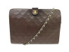  sac a main chanel logo cc 1985 cuir matelasse