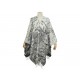 NEUF PONCHO CHRISTIAN DIOR LA COLLE NOIRE ZKDO370HJW55 BICOLORE CACHEMIRE 1890€