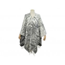 NEUF PONCHO CHRISTIAN DIOR LA COLLE NOIRE ZKDO370HJW55 BICOLORE CACHEMIRE 1890€