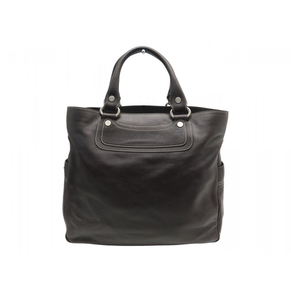 SAC A MAIN CELINE BOOGIE SHOPPING GRAND CABAS EN CUIR MARRON TOTE HAND BAG 1700€