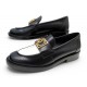 NEUF CHAUSSURES CHANEL MOCASSINS COCOMARK G45155 37.5 CUIR LOAFERS SHOES 1500€