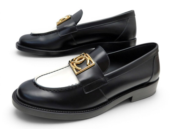 chaussures chanel mocassins cocomark g45155 37.5