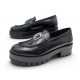 NEUF CHAUSSURES CHANEL MOCASSINS COCOMARK G45156 37 CUIR NOIR LOAFER SHOES 1500€