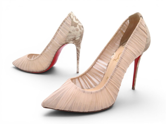 chaussures christian louboutin chiffon escarpins 39