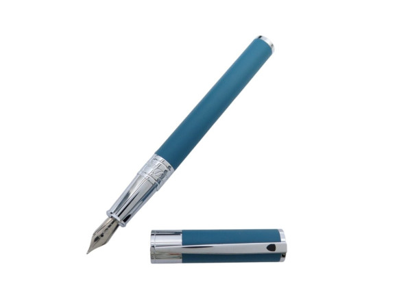 stylo plume st dupont d initial en laiton bleu