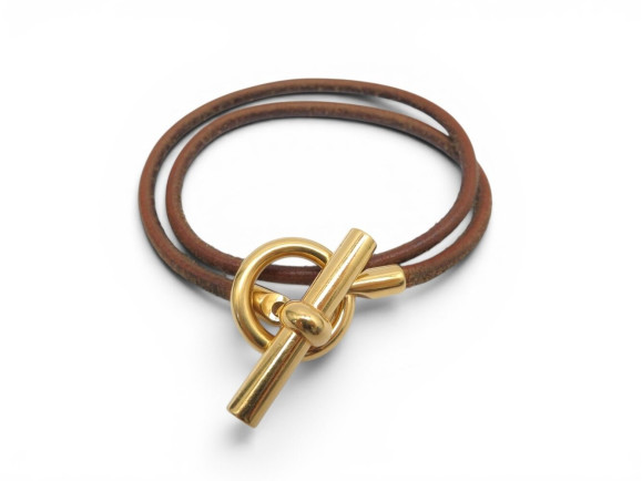 collier hermes glenan bracelet double tour meatl dore