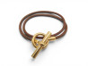 collier hermes glenan bracelet double tour meatl dore