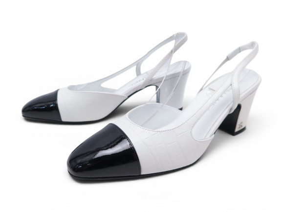 chaussures chanel slingbacks g31318 cuir croco