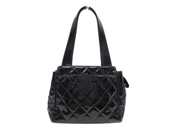 sac a main chanel shopping bag logo cc cuir