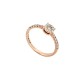 NEUF BAGUE JULIETTE JUJU J0303P 6MM EN OR ROSE 18K & DIAMANTS 0.45CT RING 2780€