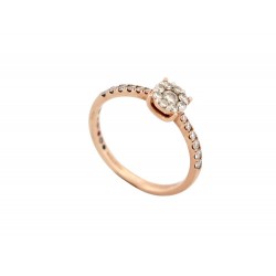 NEUF BAGUE JULIETTE JUJU J0303P 6MM EN OR ROSE 18K & DIAMANTS 0.45CT RING 2780€
