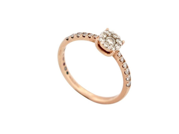  bague juliette juju j0303p 6mm en or rose 18k