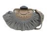 sac a main christian dior pochette en cuir plisse gris