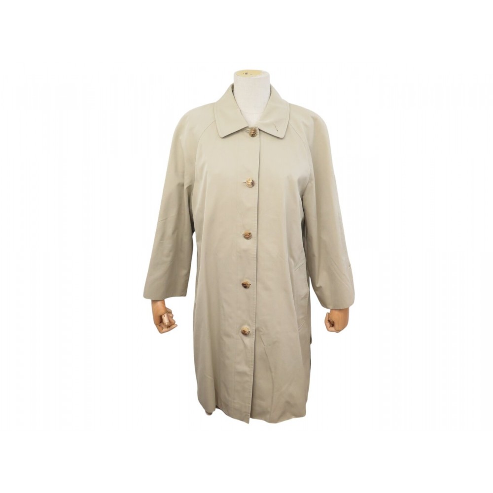 VINTAGE MANTEAU IMPERMEABLE CHANEL TRENCH BOUTONS LOGO CC XS 34 COTON COAT 6600€