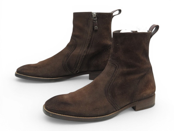 chaussures berluti bottines 9.5 43.5 daim cuir