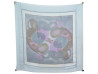 foulard chanel logo cc motif aquarelle carre 90 en