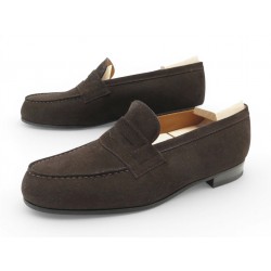 NEUF CHAUSSURE JM WESTON MOCASSINS 180 GOMME 9D 43 DAIM EMBAUCHOIRS SHOES 900€