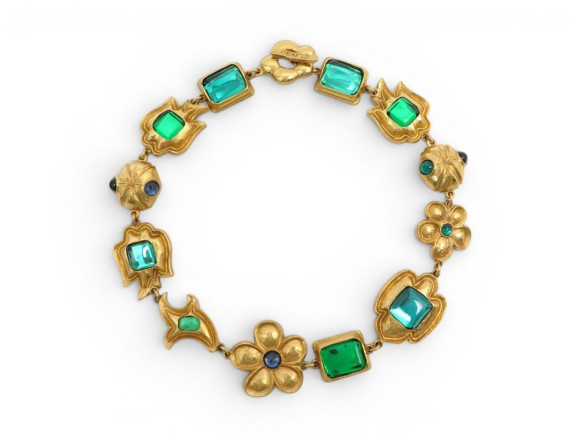   collier kenzo ras du cou fleurs pate de