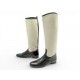 CHAUSSURES BOTTES HERMES BARDIGIANO JUMPING CAVALIERES 37 TOILE CUIR BOOTS 2450€