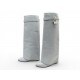 CHAUSSURES BOTTES GIVENCHY SHARK LOCK BE7021E180 39.5 CUIR GRIS BLEU BOOTS 1950€