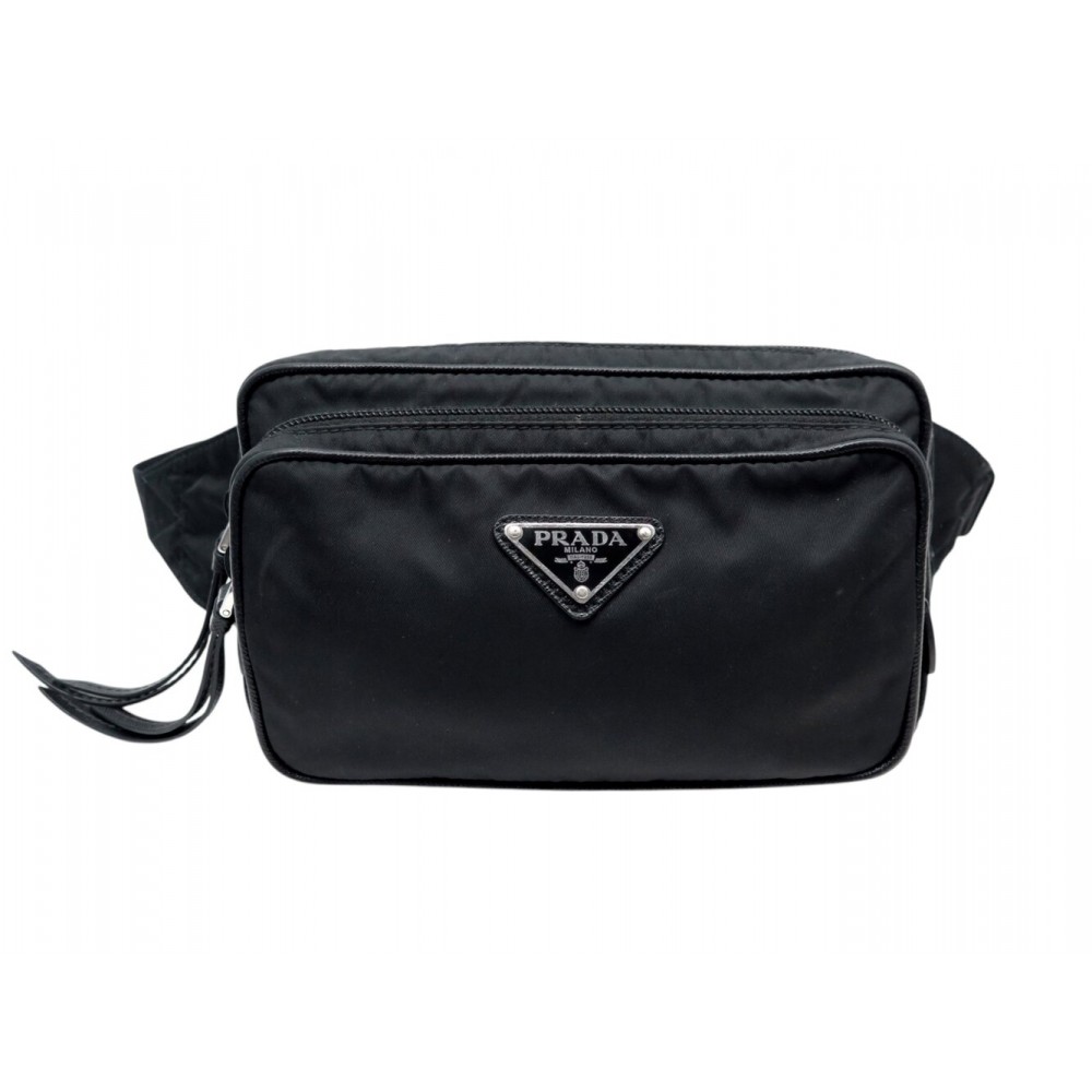 SAC CEINTURE PRADA BANNANE RE-NYLON NOIR SACOCHE EN TOILE BLACK BELT BAG 1300€