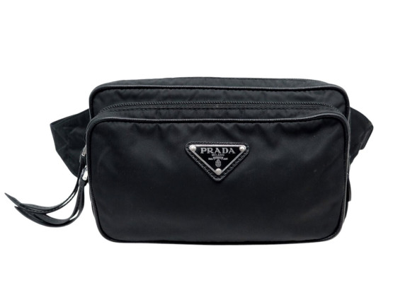sac ceinture prada bannane re nylon noir sacoche en