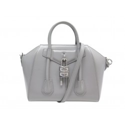 SAC A MAIN GIVENCHY ANTIGONA LOCK MINI EN CUIR GRIS BANDOULIERE HAND BAG 2600€