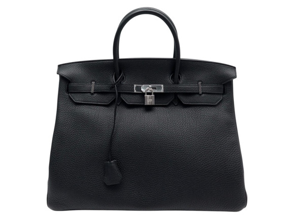  sac a main hermes birkin 40 en cuir togo noir