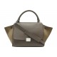 SAC A MAIN CELINE TRAPEZE MM 174683 EN CUIR ET DAIM TAUPE BANDOULIERE BAG 2500€