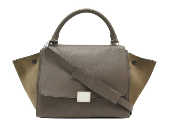 sac a main celine trapeze mm 174683 en cuir et daim